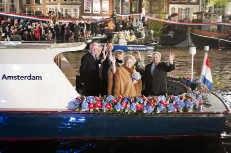 Bootsfahrt auf der Amstel mit Königin Beatrix